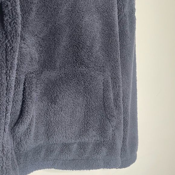 Aeropostale black sherpa fleece soft hooded warm oversized pocket pullover - Picture 4 of 6